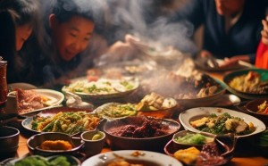 中餐上菜，舌尖上的温馨时光